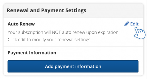 Setting Up Auto-Renew